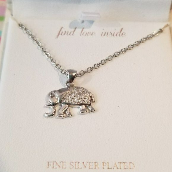 Bella Vie Silver Plated Elephant Necklace Gift Boxed NWT - Picture 3 of 6